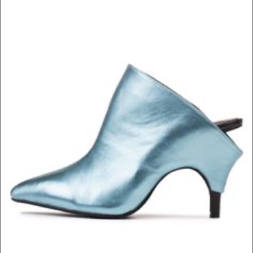 Jeffrey Campbell Metallic Mules Kilkunis